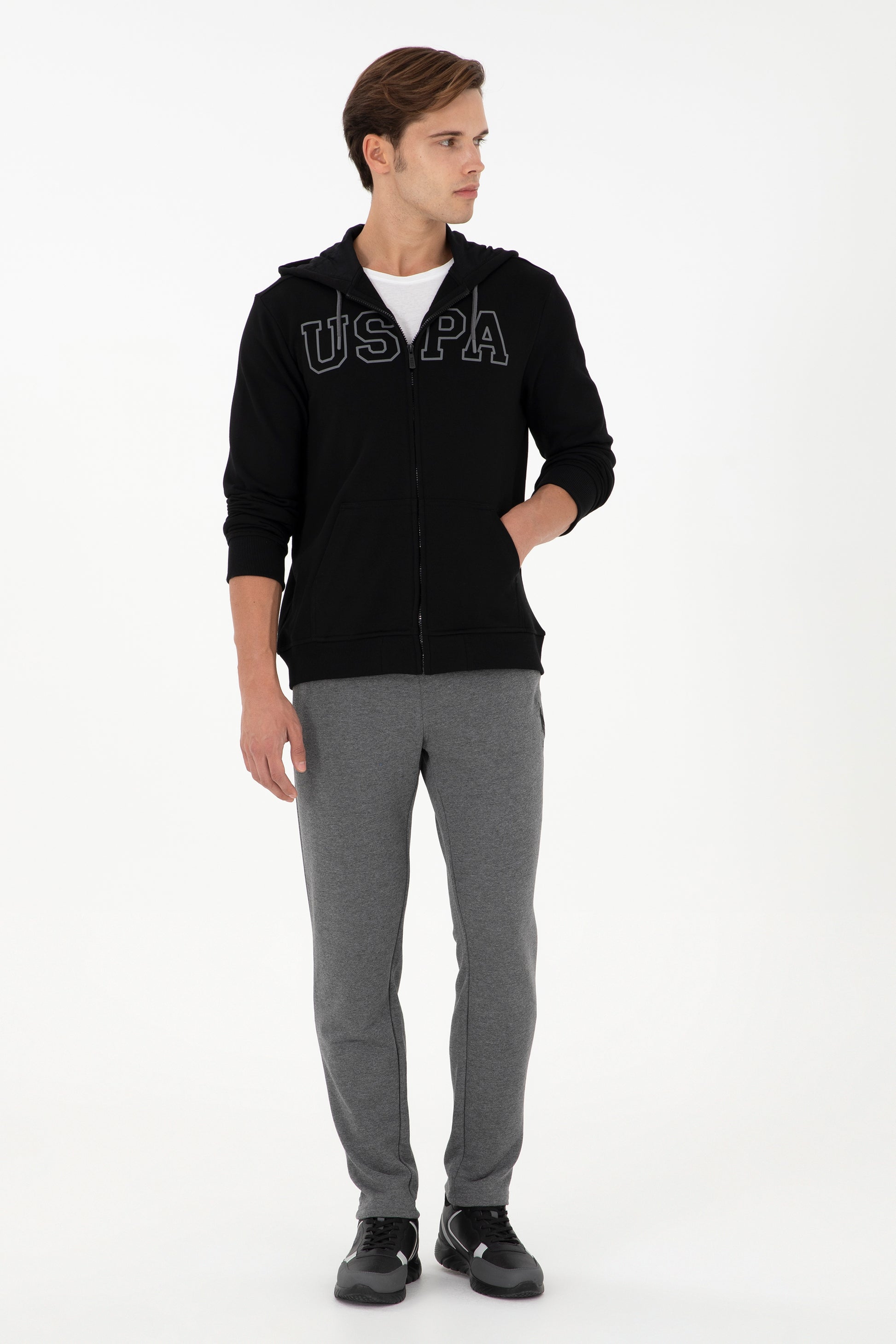 Men's Black Knitted Cardigan