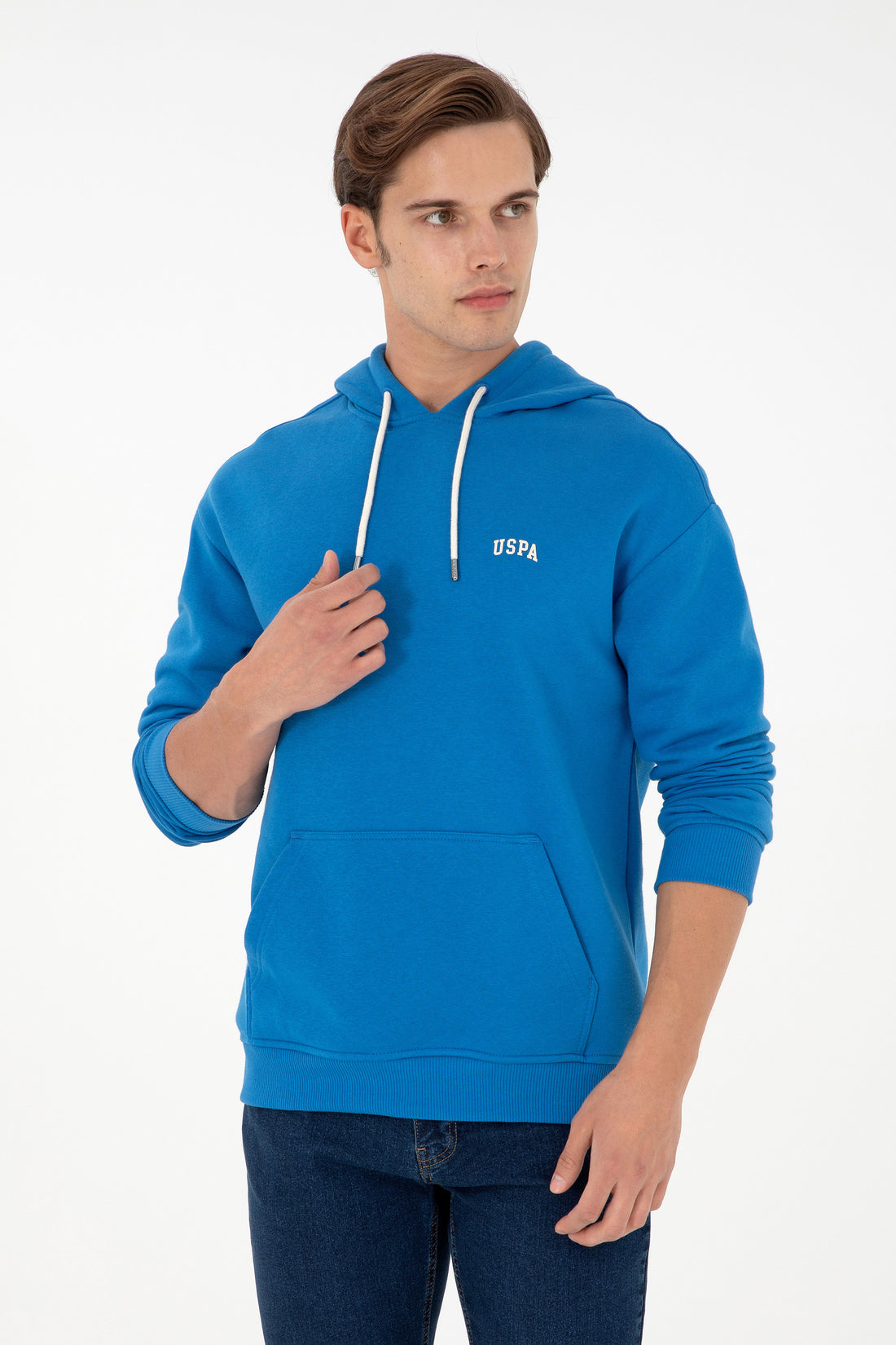 Men's Hooded Cobalt Basic Sweatshirt
