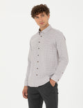 Brown Slim Fit Long Sleeve Shirt
