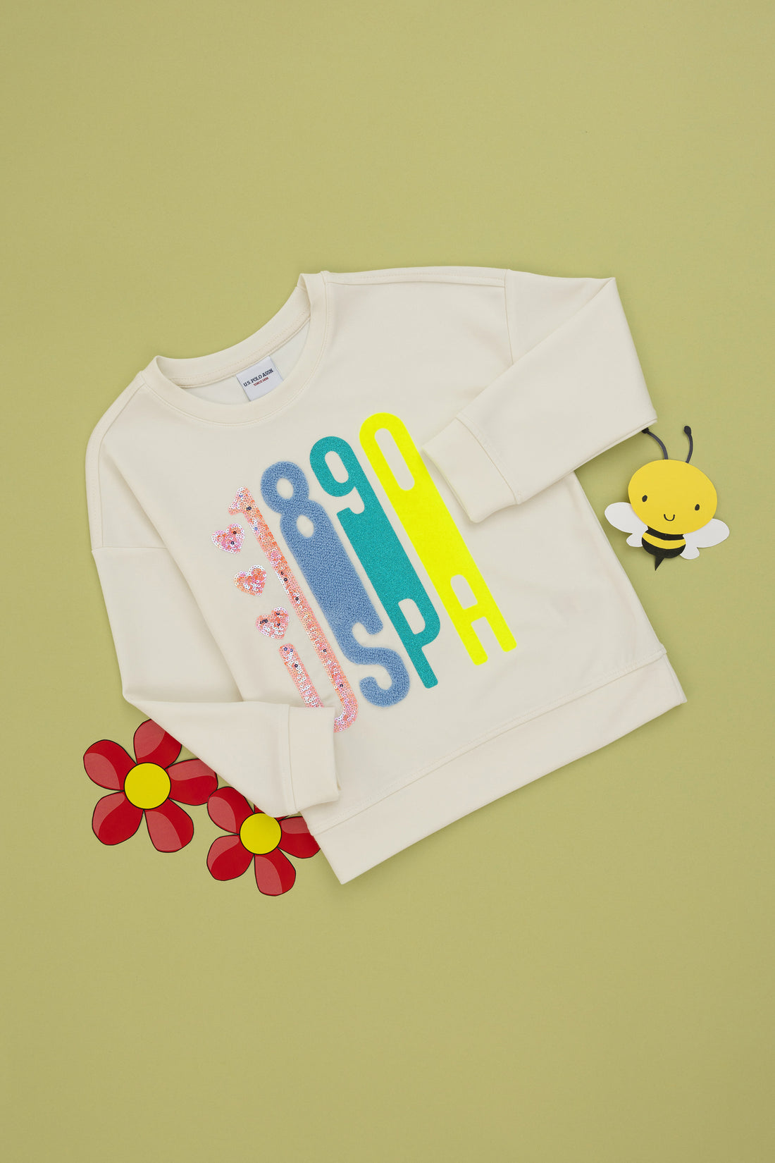 Girl's Cream Sweatshirt