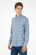 Men's Light Blue Long Sleeve Shirt