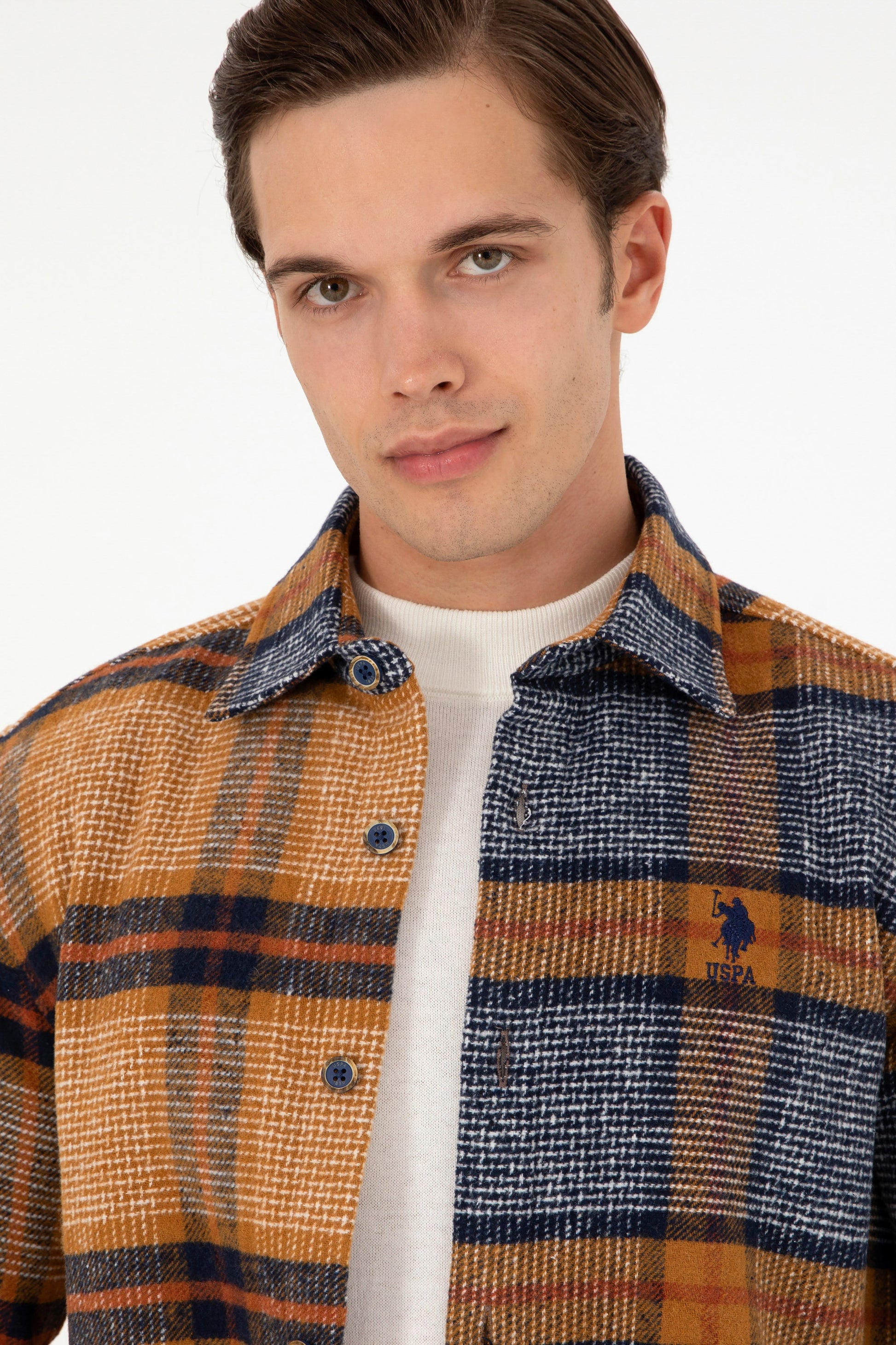 Men's Navy Blue Long Sleeve Shirt