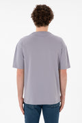 Men's Comfort Fit Crew Neck Grey T-Shirt