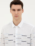 Navy Blue Slim Fit Long Sleeve Shirt