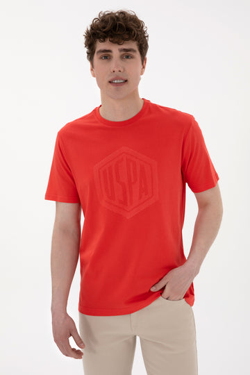 Men's Regular Fit Crew Neck Red T-Shirt