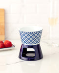 Dames Fondue set - White/Blue