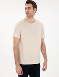 Beige Slim Fit Basic T-Shirt