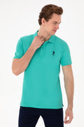 Men's Slim Fit Polo Neck Mint Basic T-Shirt