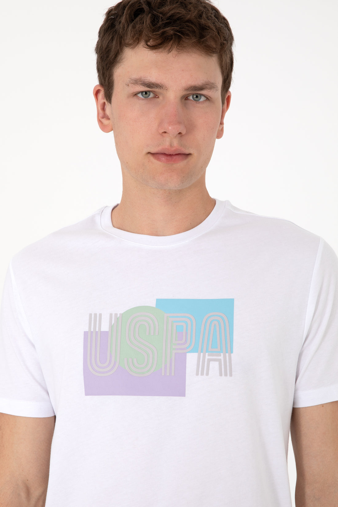 Men's Regular Fit White Crew Neck T-Shirt