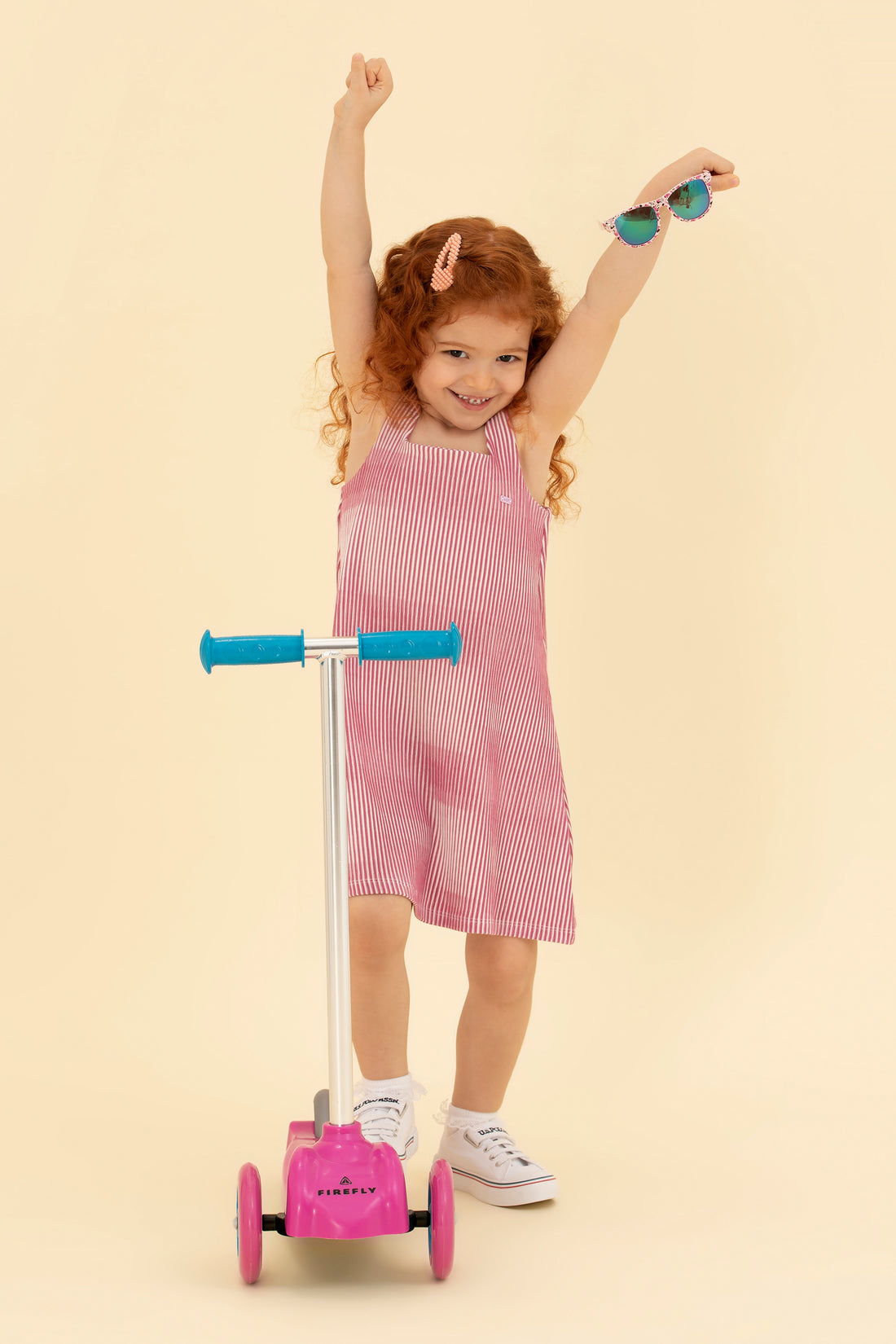 Girl's Pink Knitted Dress