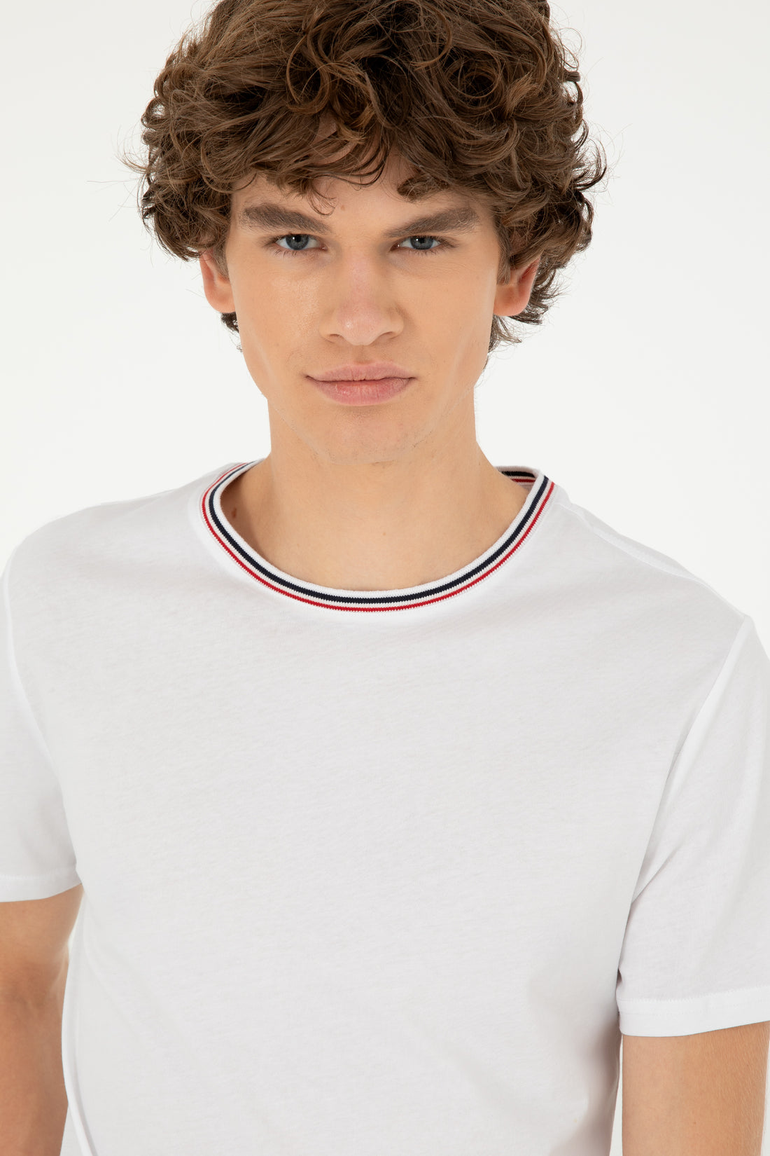 Men's Regular Fit Crew Neck White T-Shirt