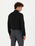 Black Slim Fit Long Sleeve Shirt