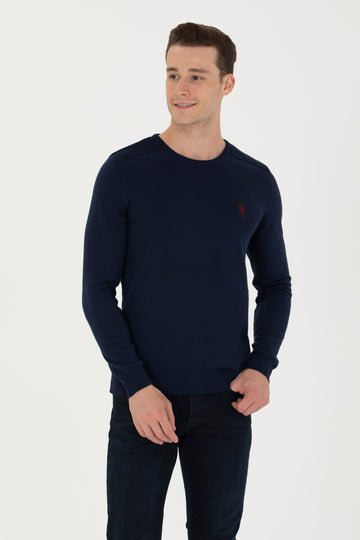 Men's Navy Blue Basic Sweater