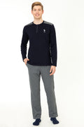 Men's Anthracite Melange Pajama Set
