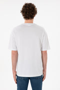 Men's Comfort Fit Crew Neck White T-Shirt