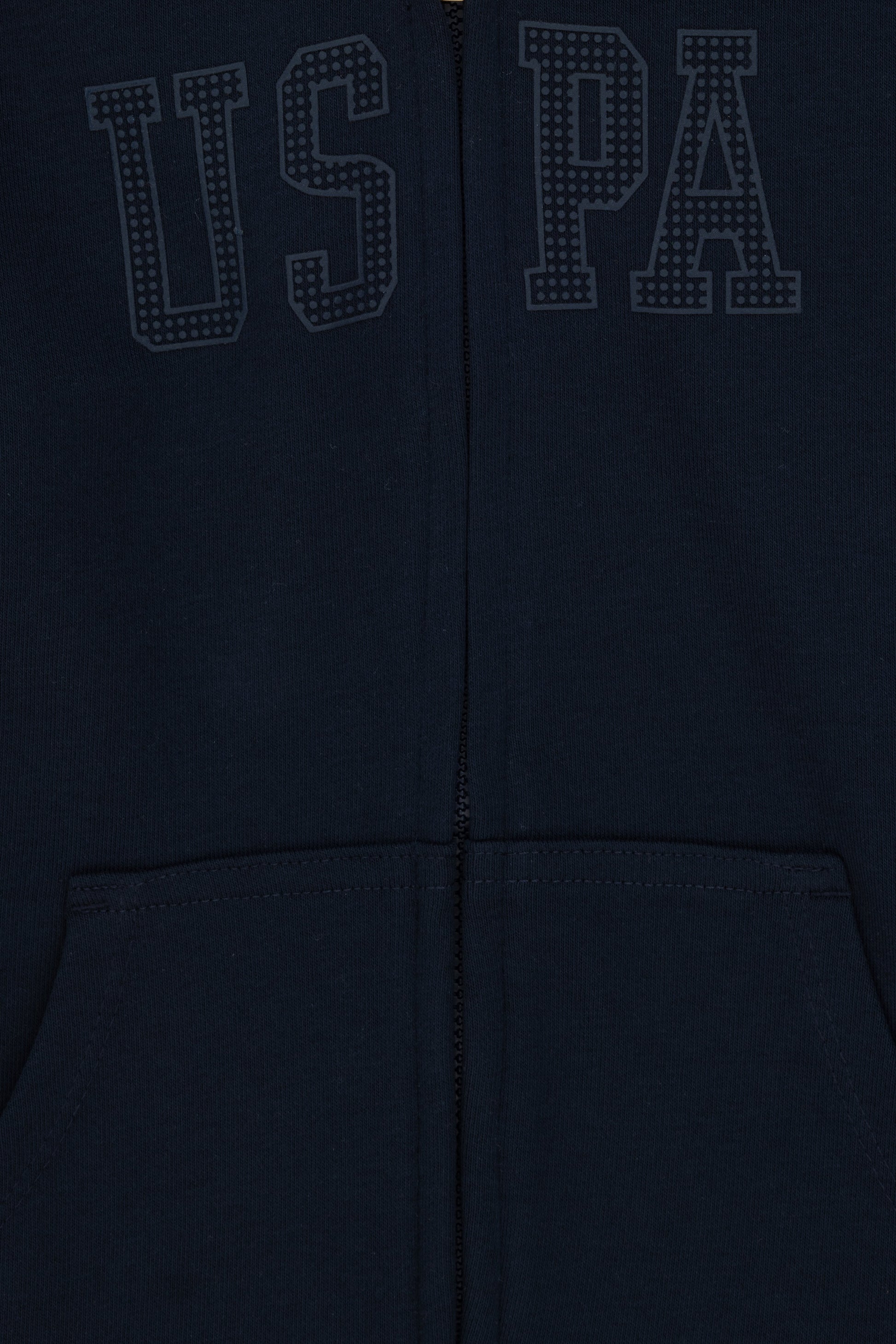 Girls' Navy Blue Hooded Basic Sweatshirt