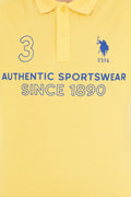 Men's Light Yellow Polo Neck T-Shirt