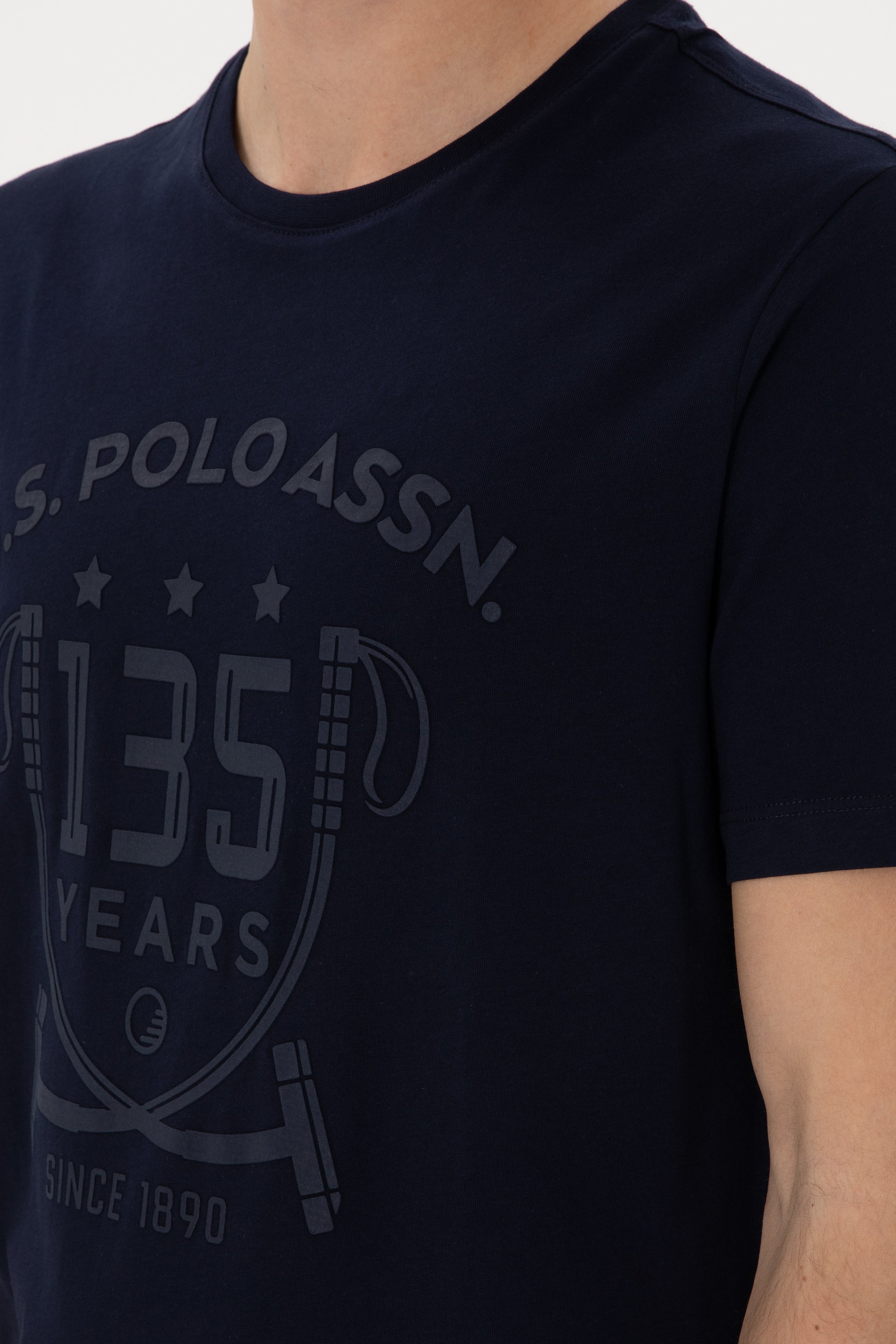 Men's Regular Fit Crew Neck Navy T-Shirt