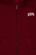 Boy's Burgundy Knitted Cardigan