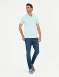 Aqua Green Slim Fit Basic T-Shirt