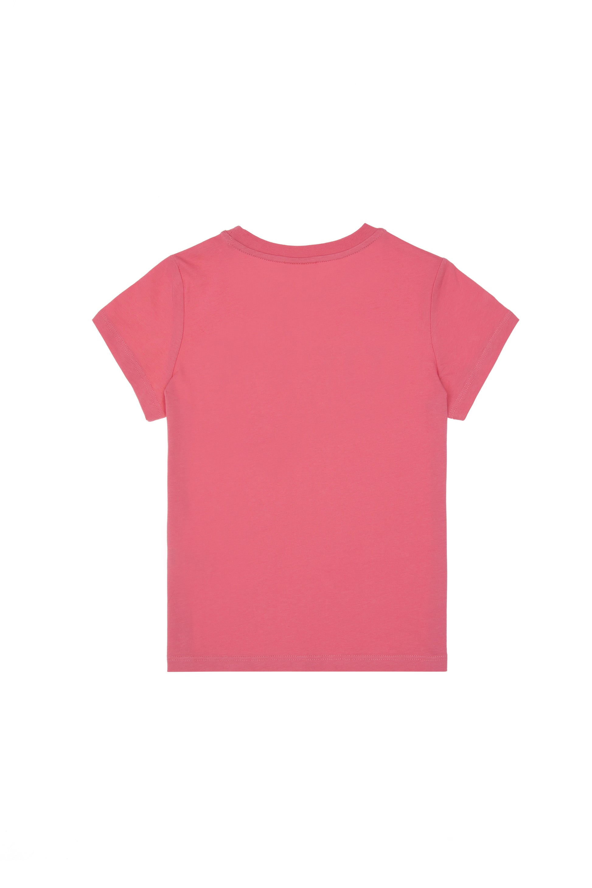 Boys' Pink Basic Crew Neck T-Shirt