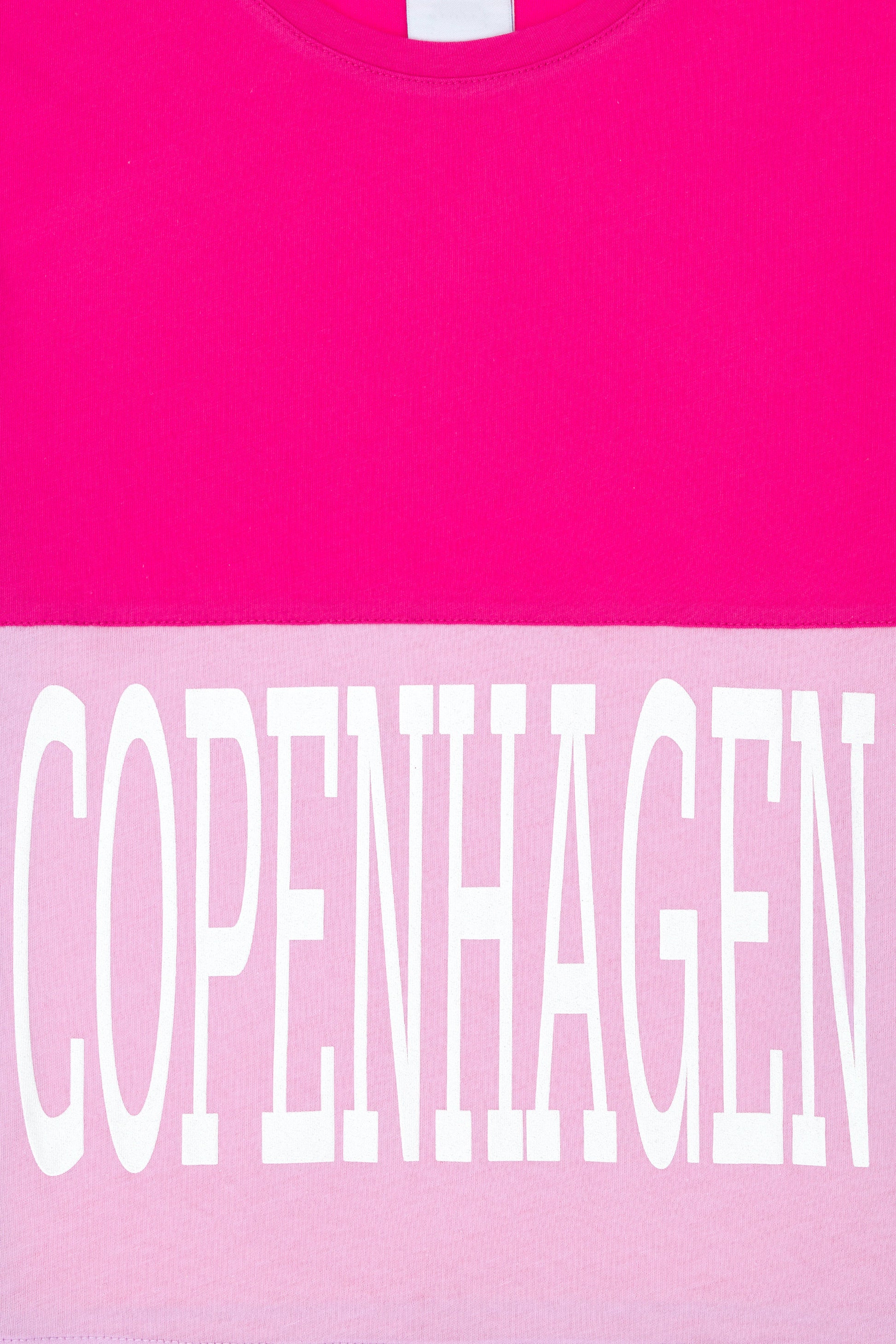 Girl's Fuchsia Crew Neck T-Shirt