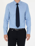 Blue Slim Fit Long Sleeve Basic Shirt