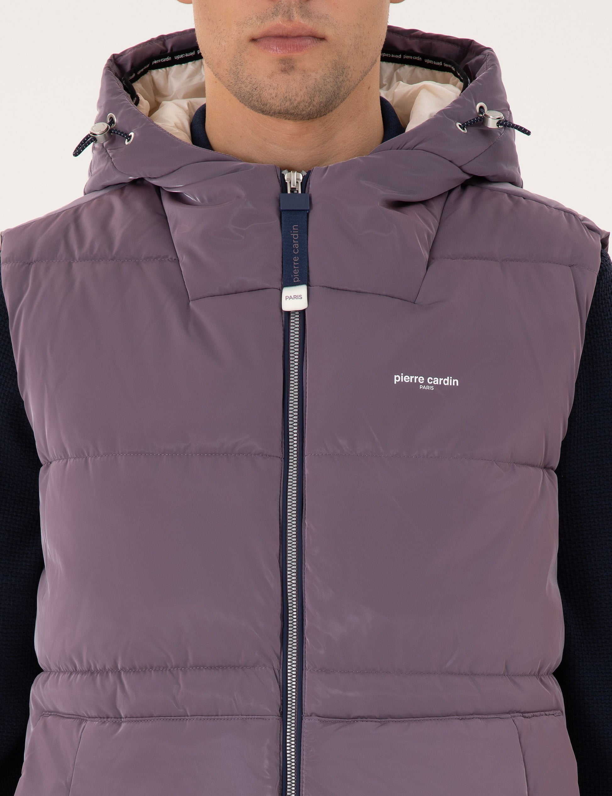 Purple Hooded Inflatable Warm Vest