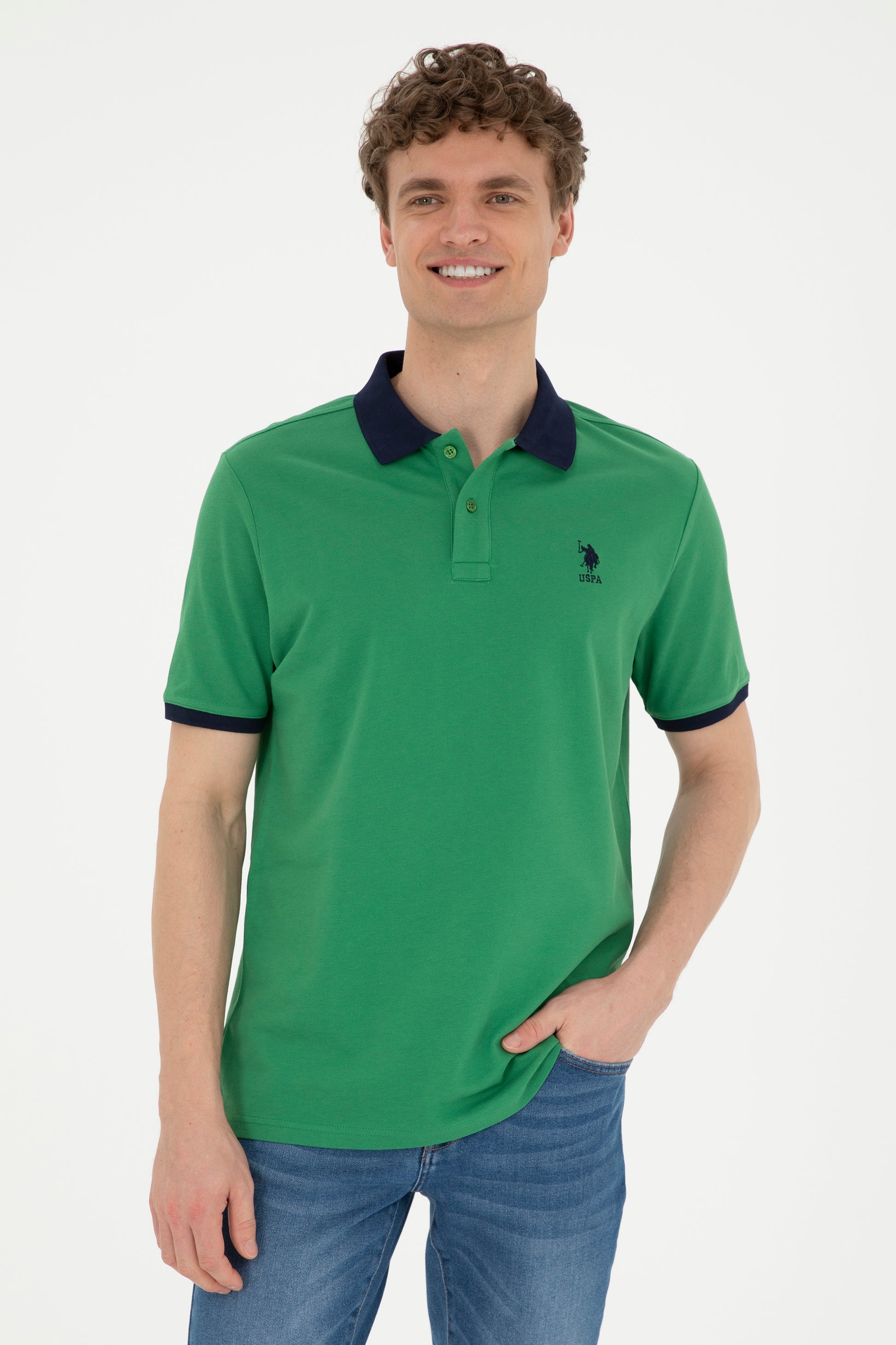 Men's Green Basic T-Shirt