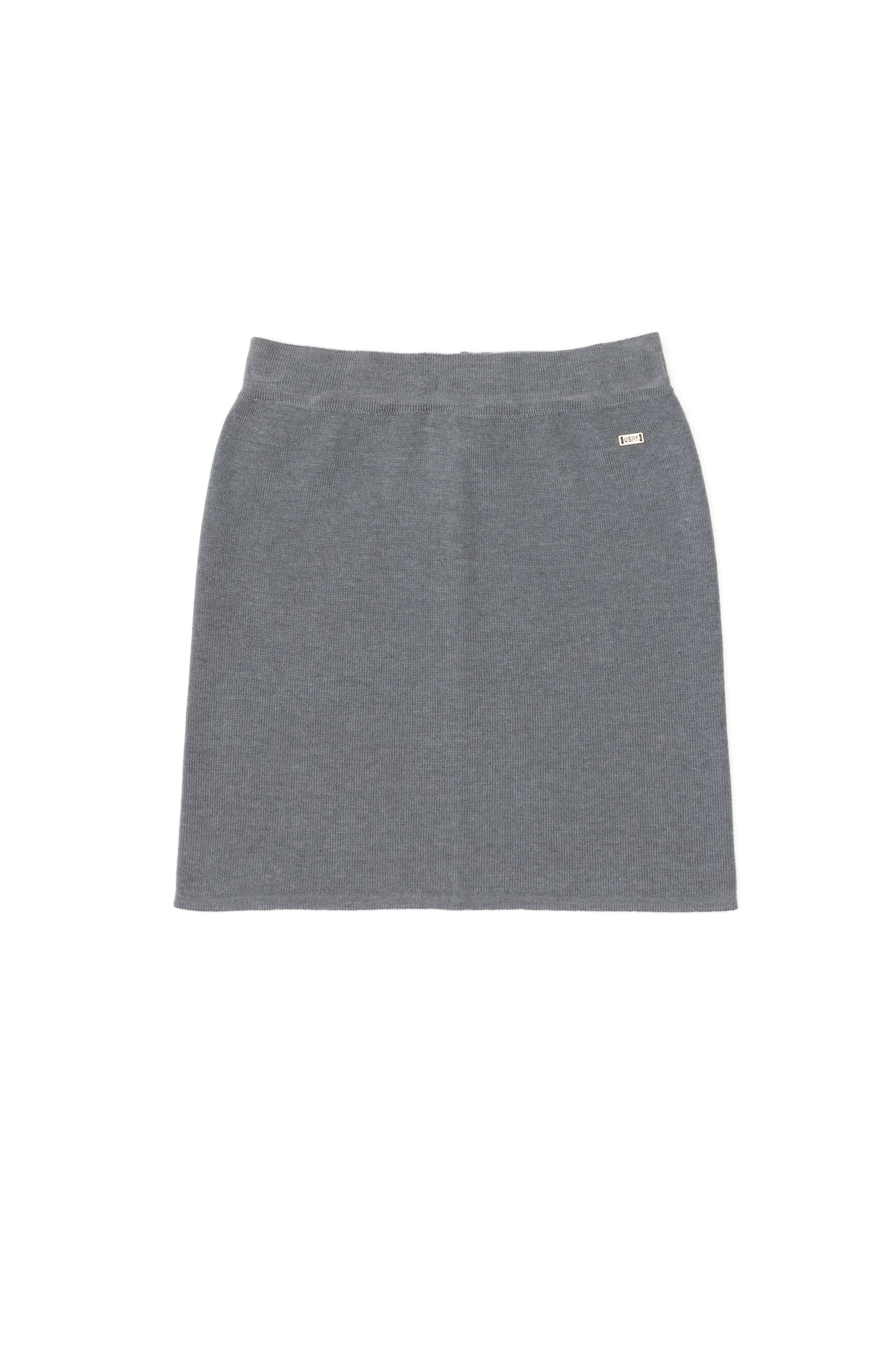 Girls' Grey Melange Knitwear Skirt