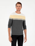 Light Grey Melange Slim Fit Sweater