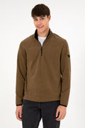 Men's Khaki Basic Sweatshirt