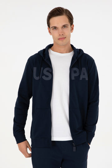 Men's Navy Blue Knitted Cardigan