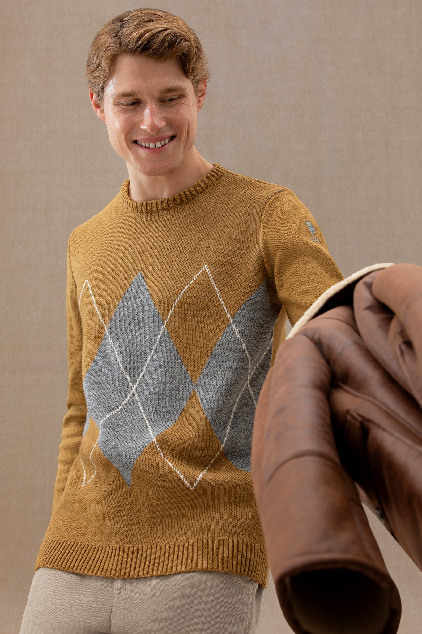 Men's Light Khaki Sweater