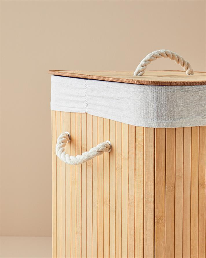 Fancy Foldable Laundry Basket Beige