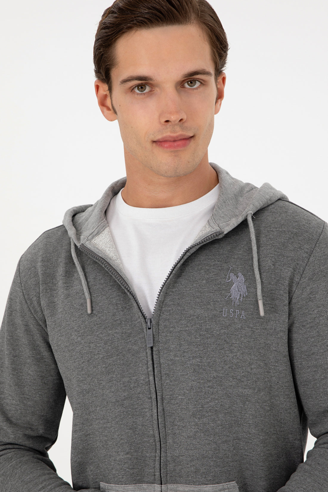 Men's Anthracite Melange Knitted Cardigan