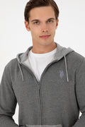Men's Anthracite Melange Knitted Cardigan