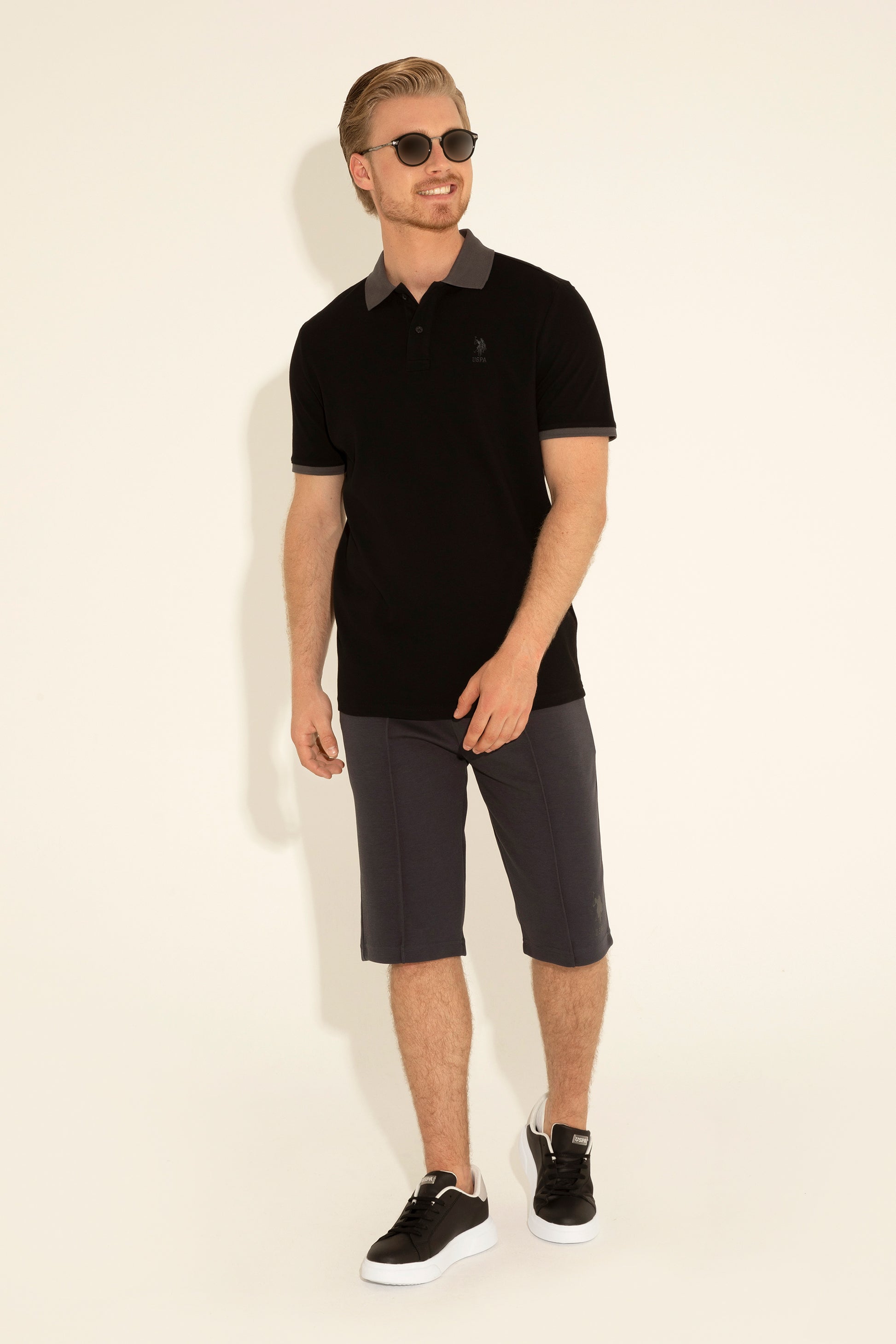 Men's Anthracite Knitted Shorts