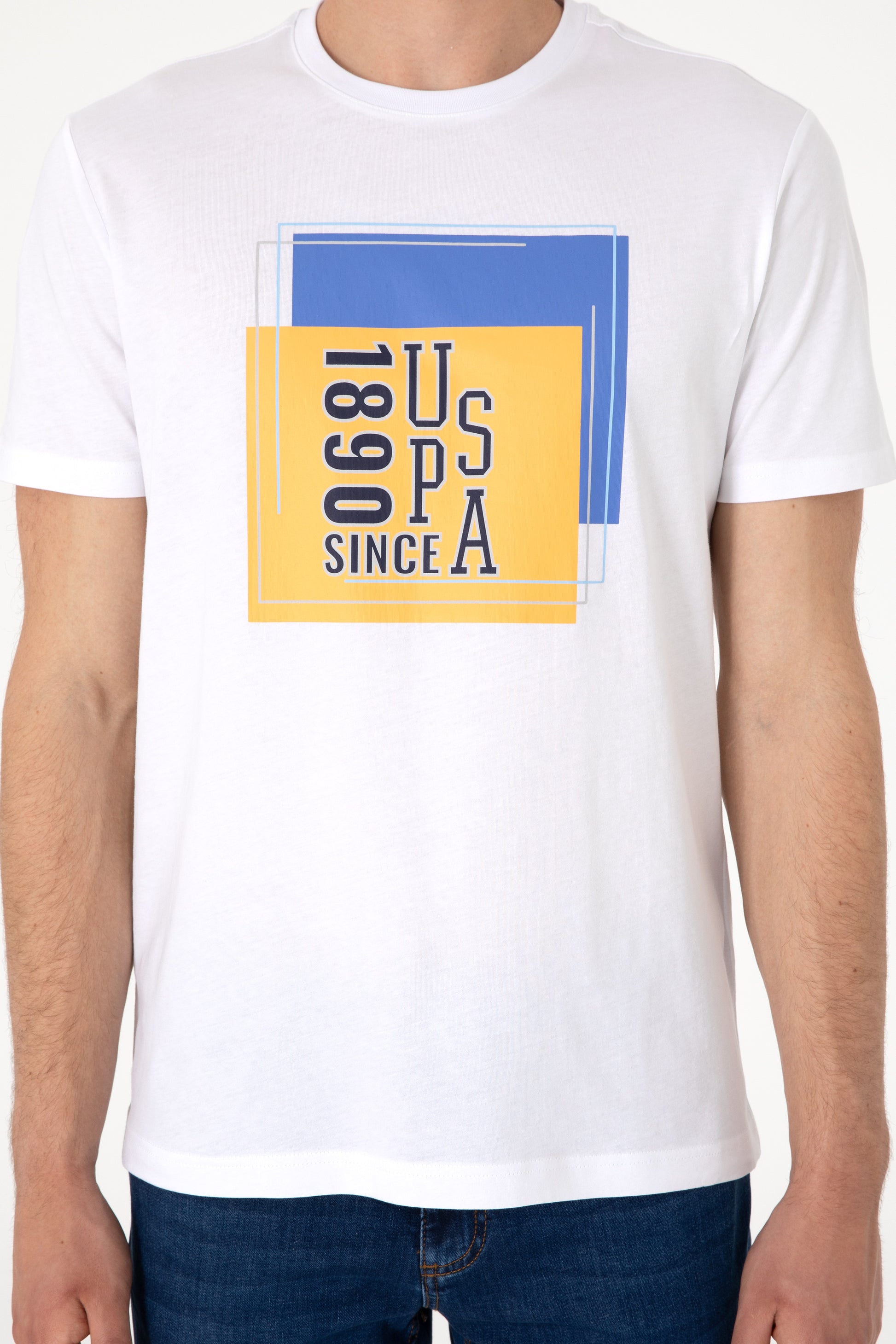 Men's Regular Fit Crew Neck White T-Shirt