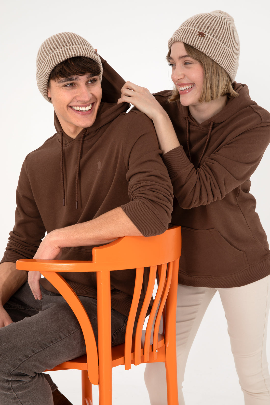 Men's Brown Basic Sweatshirt