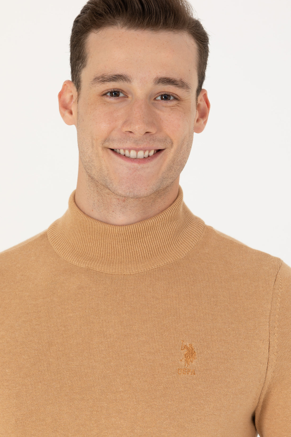 Men's Sand Melange Basic Sweater