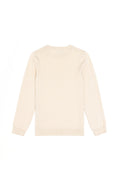 Girls' Cream Crew Neck Basic Sweater