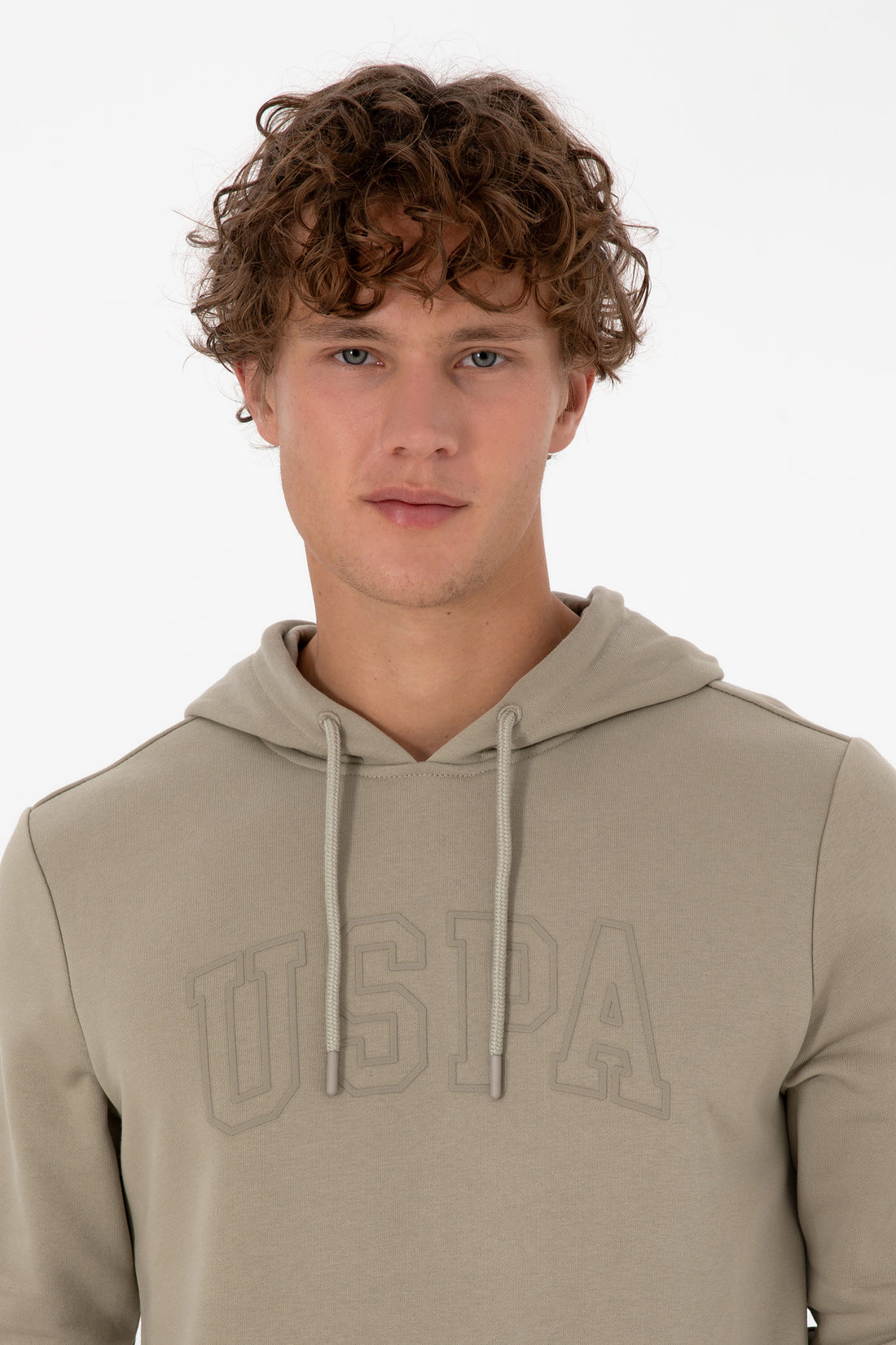 Men's Light Khaki Basic Sweatshirt