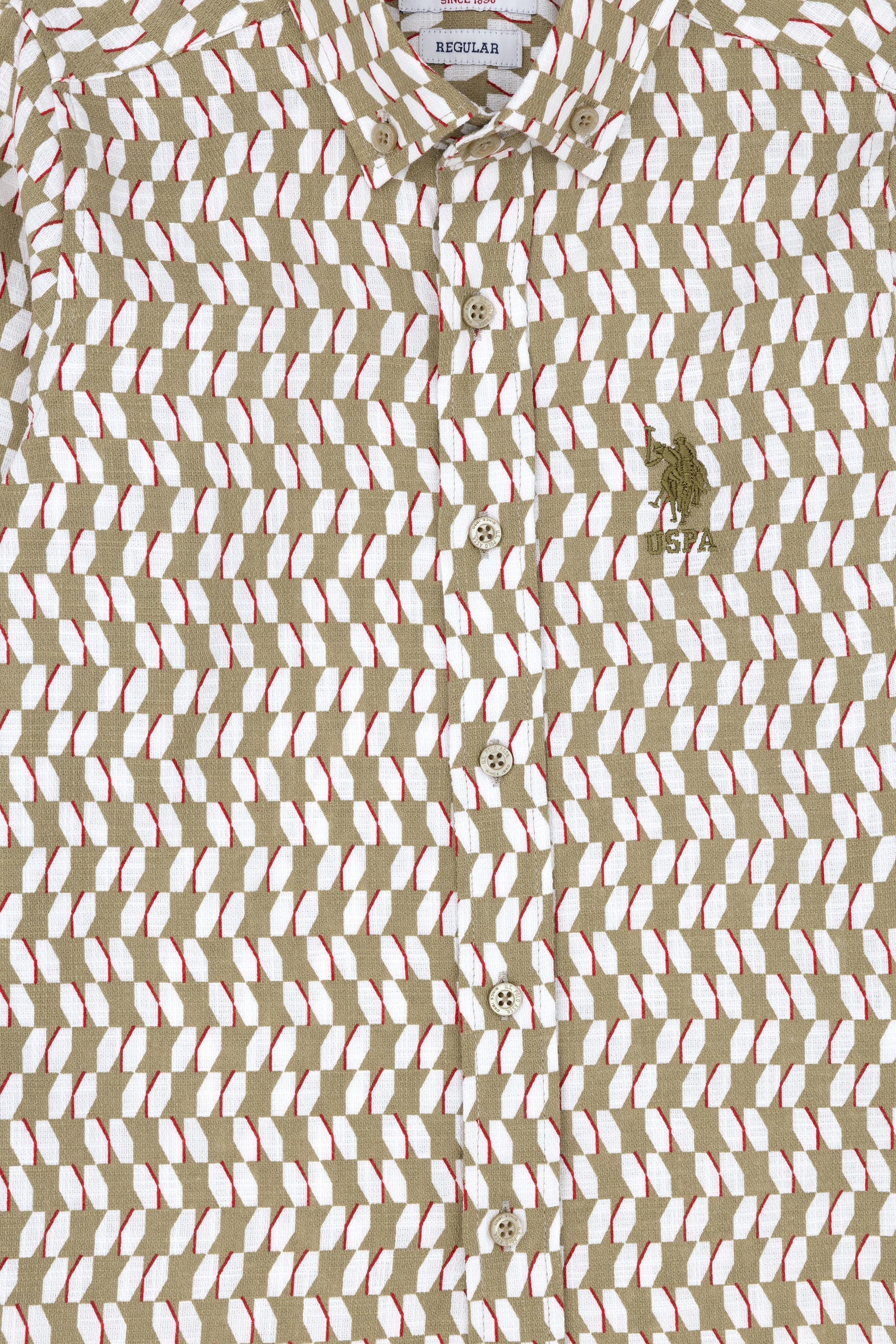 Boy's Khaki Long Sleeve Shirt