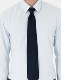 Light Blue Slim Fit Long Sleeve Basic Shirt