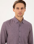 Purple Slim Fit Long Sleeve Shirt