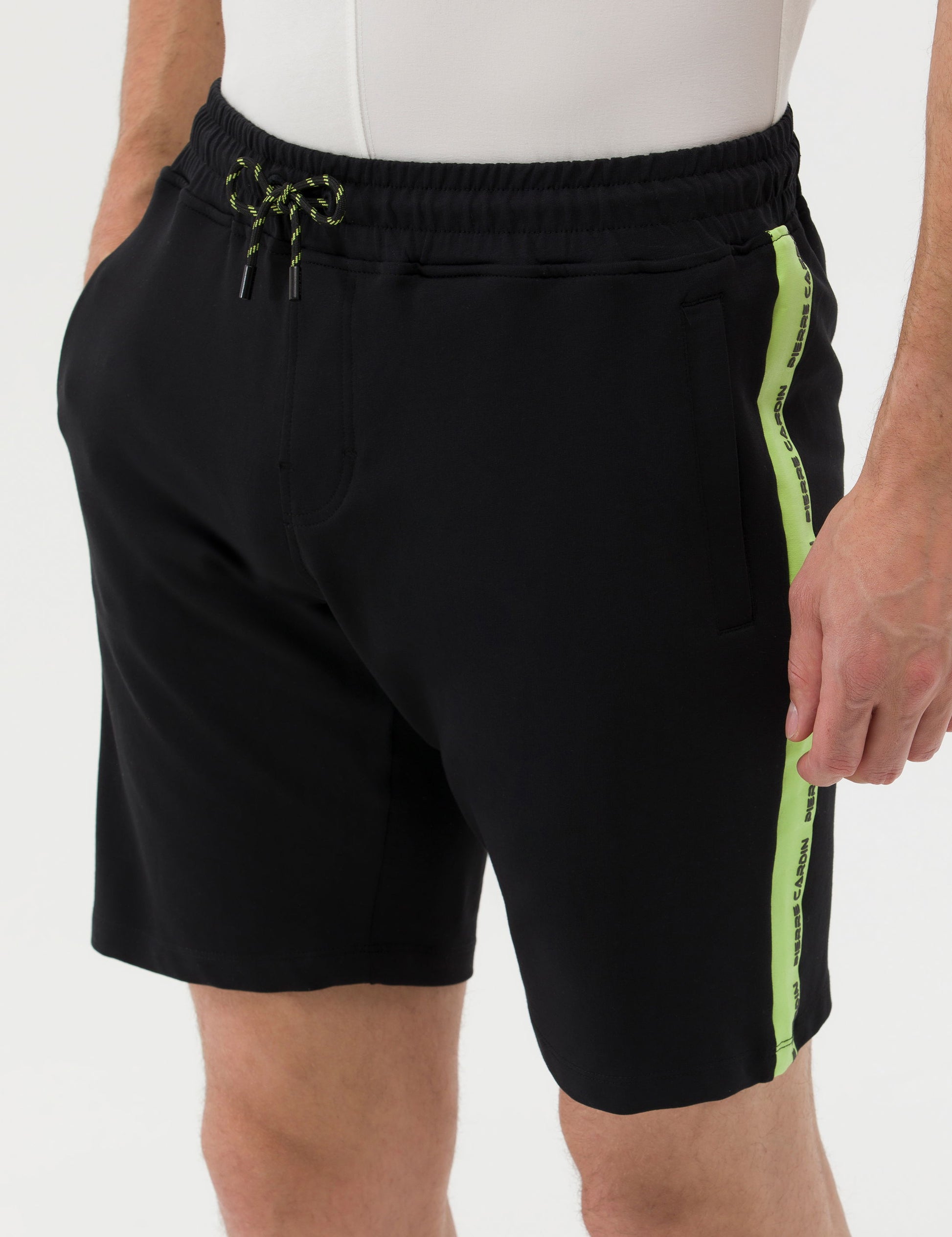 Black Slim Fit Knitted Shorts