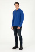 Men's Regular Fit Polo Neck Saks Basic Sweatshirt