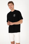 Men's Oversize Fit Crew Neck Black T-Shirt