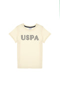 Boys' Cream Basic Crew Neck T-Shirt